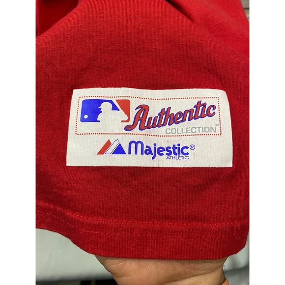 Cincinnati Reds Majestic Short Sleeve T-shirt Mens XL Red - Picture 9 of 9